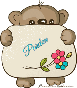 Gif animé pardon ourson